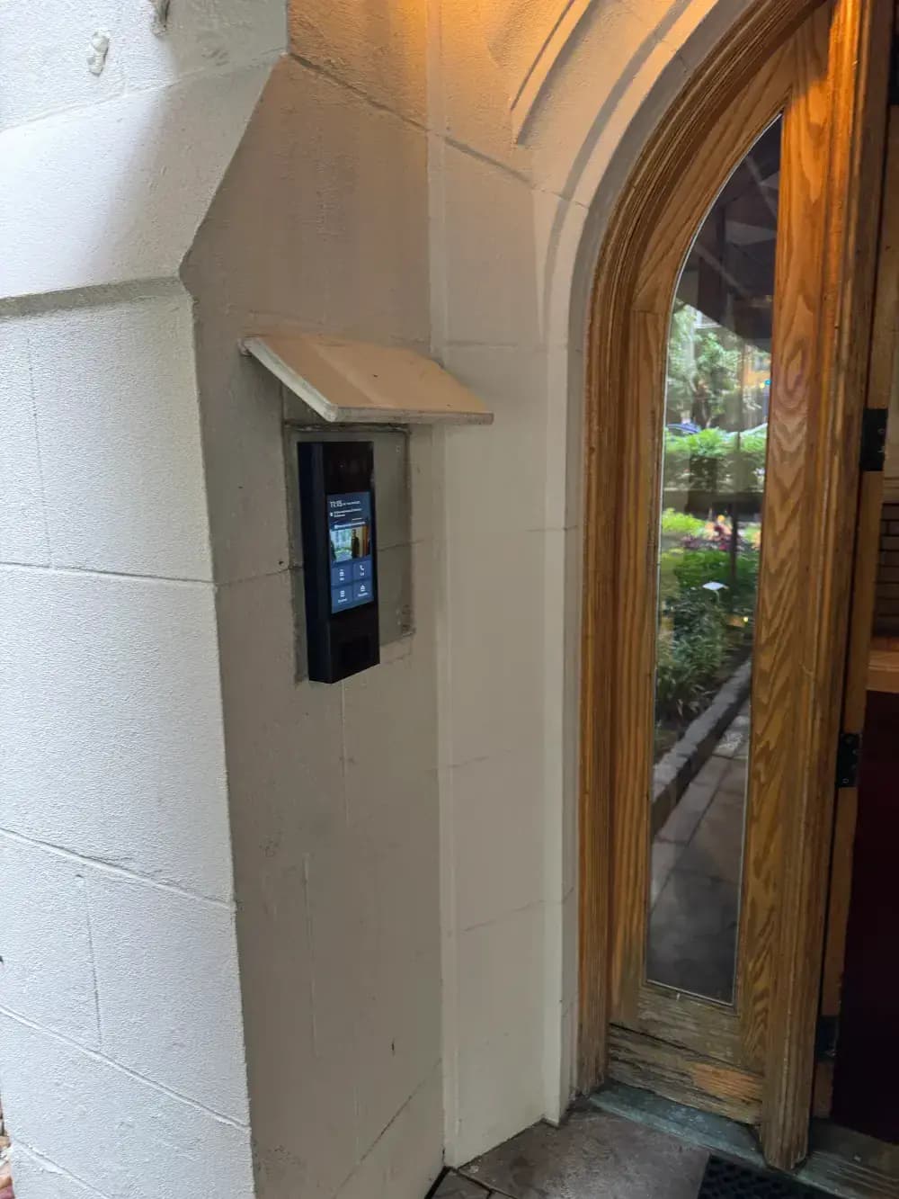 Installed building intercom at a Jersey City area property